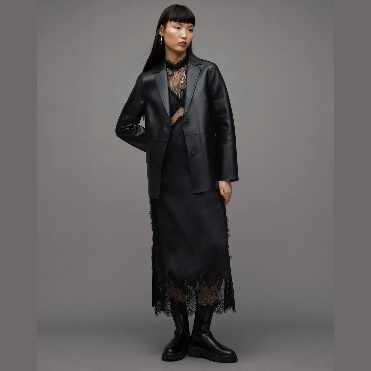 Black Single-Breasted Blazer Jacket