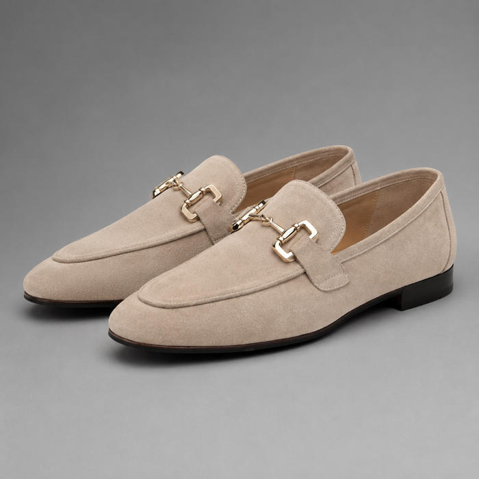 Men's Faux Suede Horsebit Slip-On Loafers