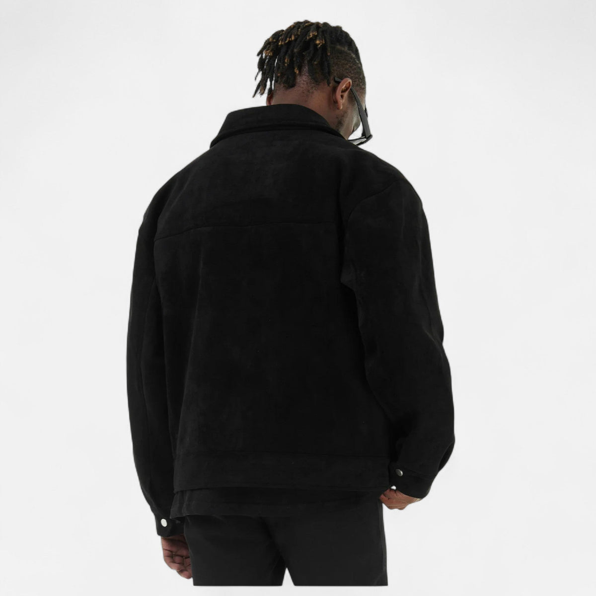 Men's Faux Suede Jacket with Relaxed Fit