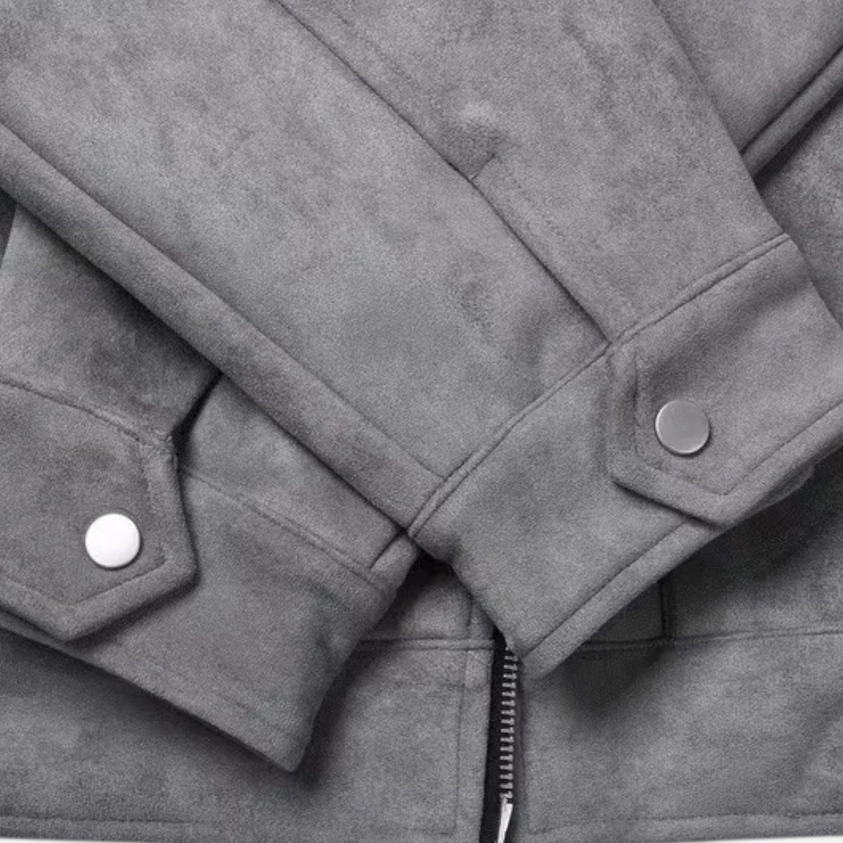 Men's Faux Suede Jacket with Relaxed Fit
