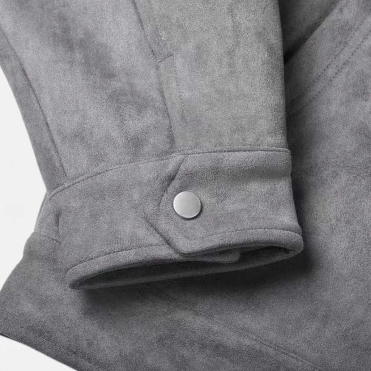Men's Faux Suede Jacket with Relaxed Fit