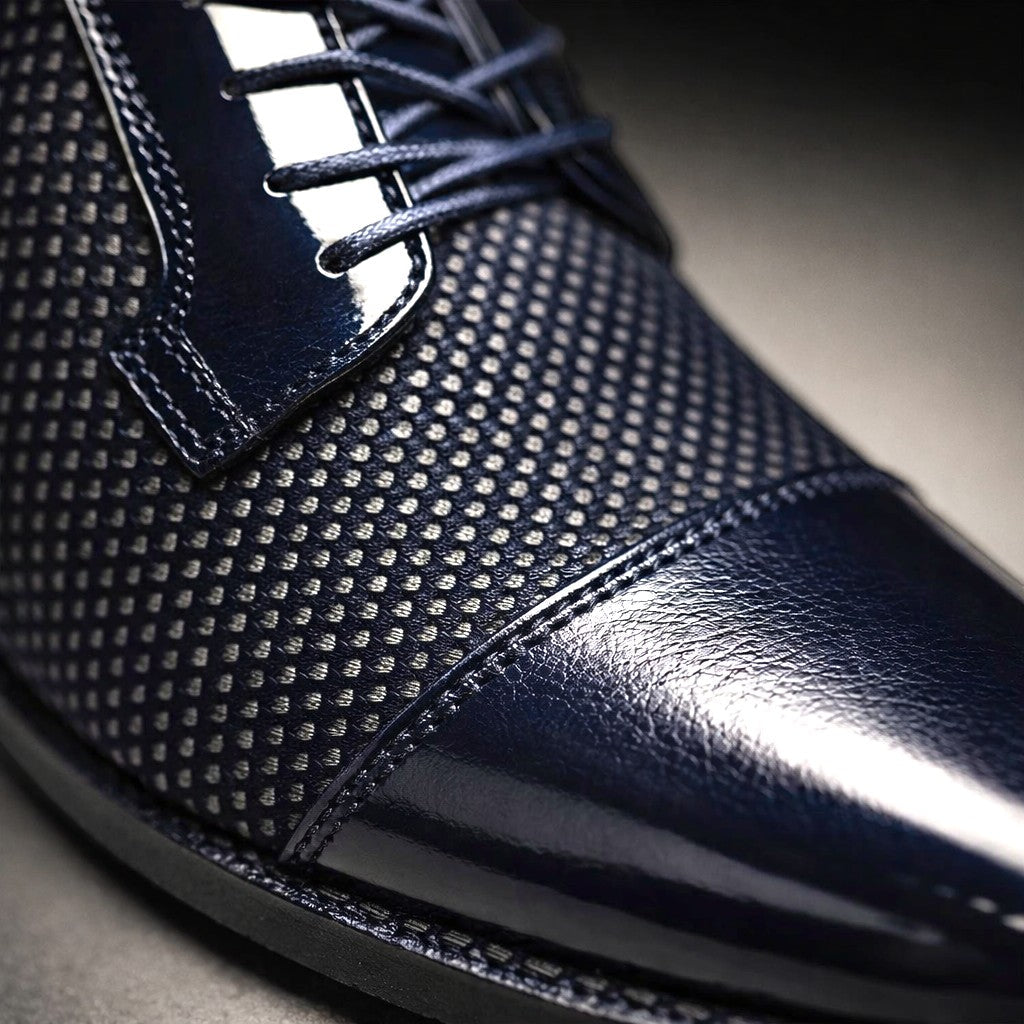 Men's Patent Cap Toe Oxford Shoes