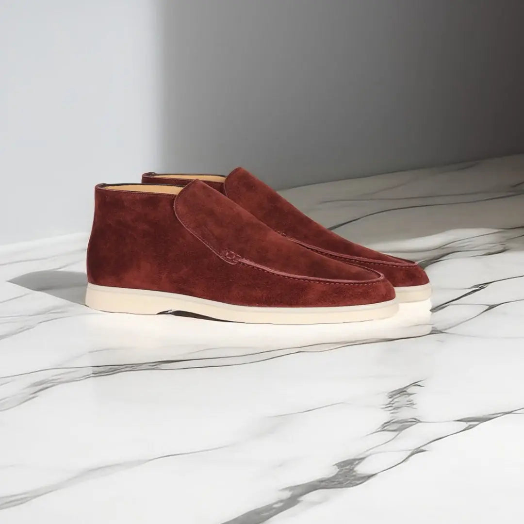 Men's Faux Suede Slip-On Ankle Boots
