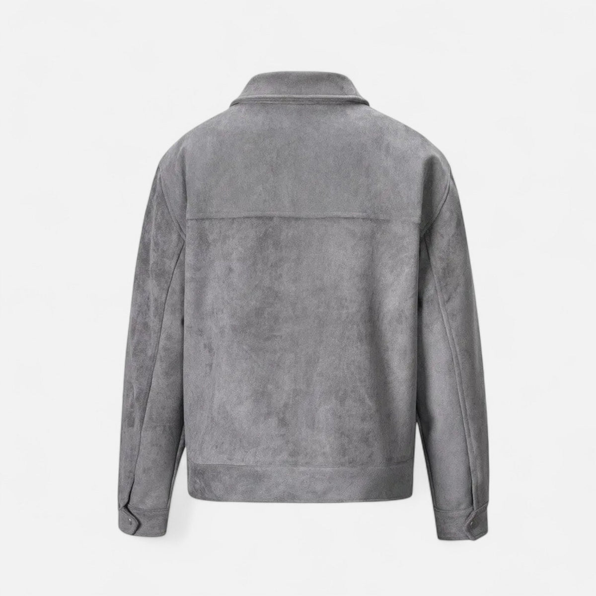 Men's Faux Suede Jacket with Relaxed Fit