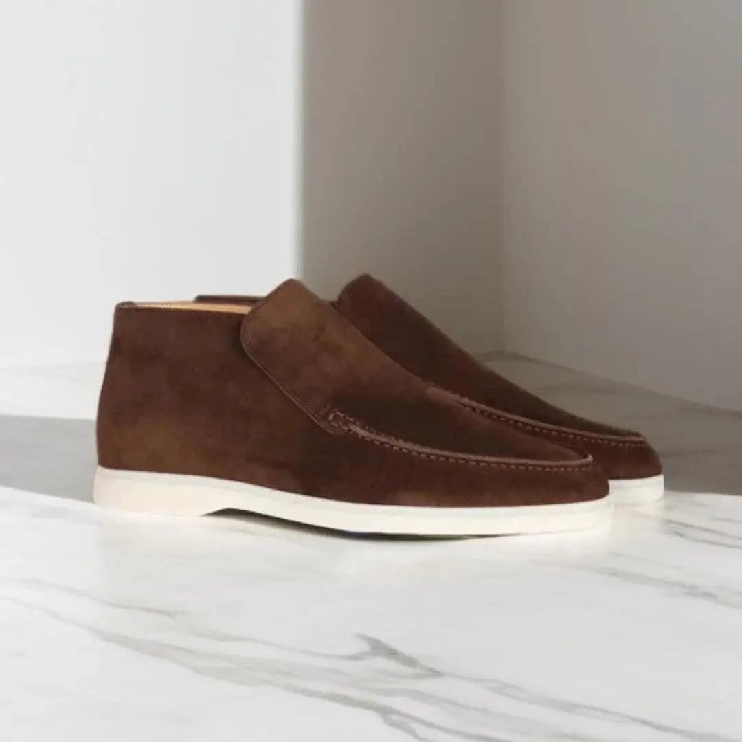 Men's Faux Suede Slip-On Ankle Boots