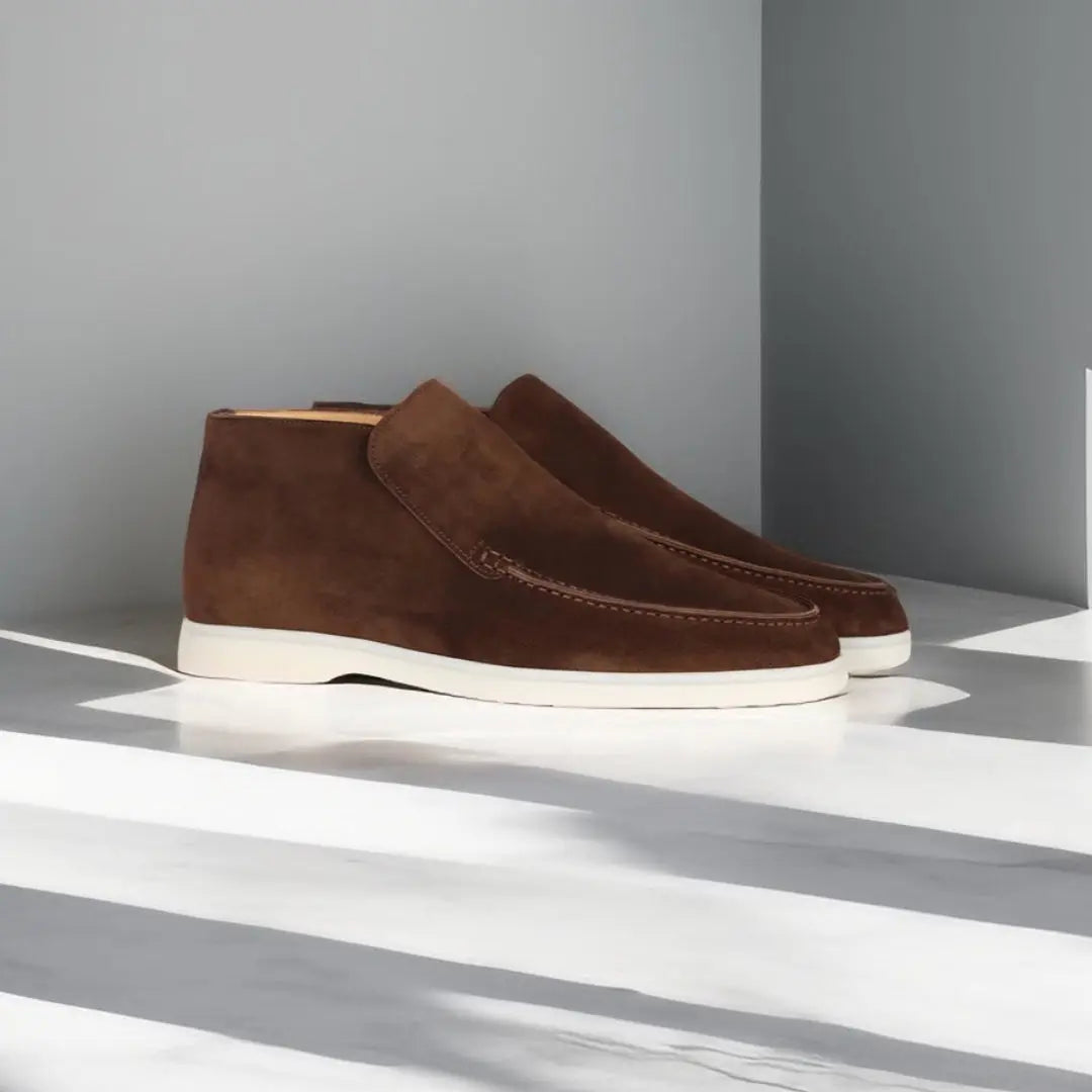 Men's Faux Suede Slip-On Ankle Boots