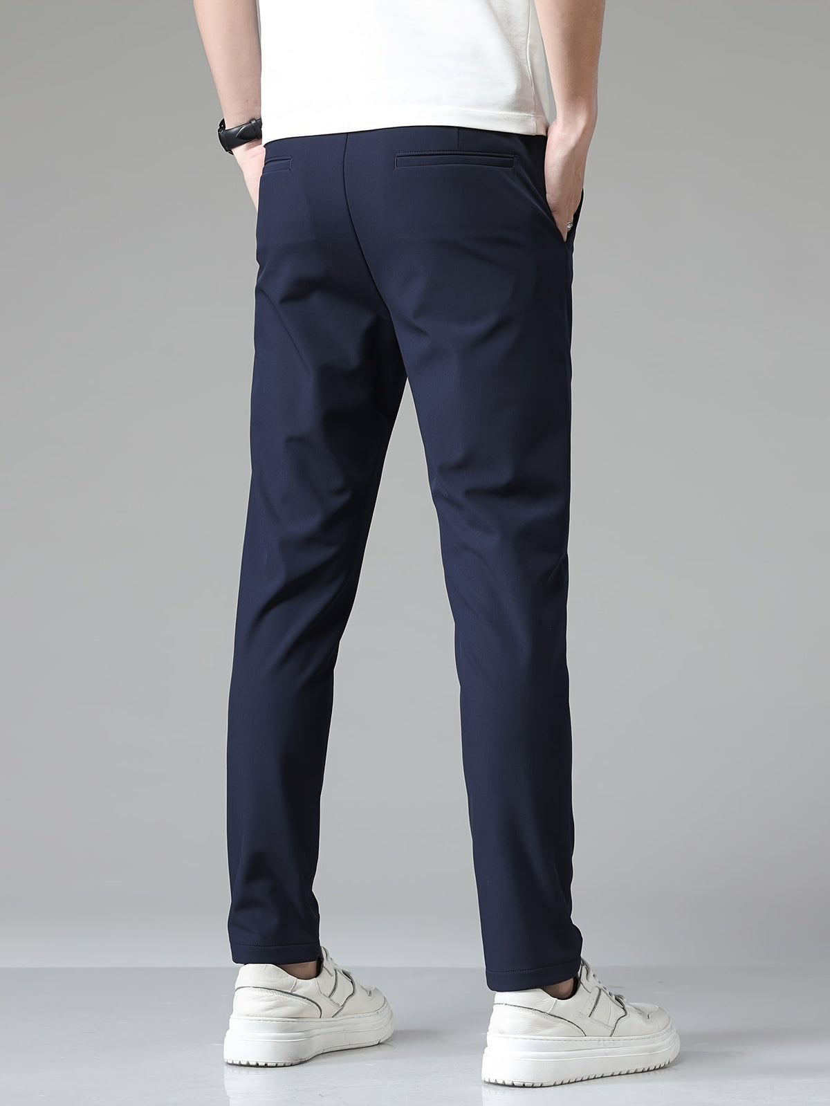 Men's Slim Fit Stretch Pants with Straight Leg