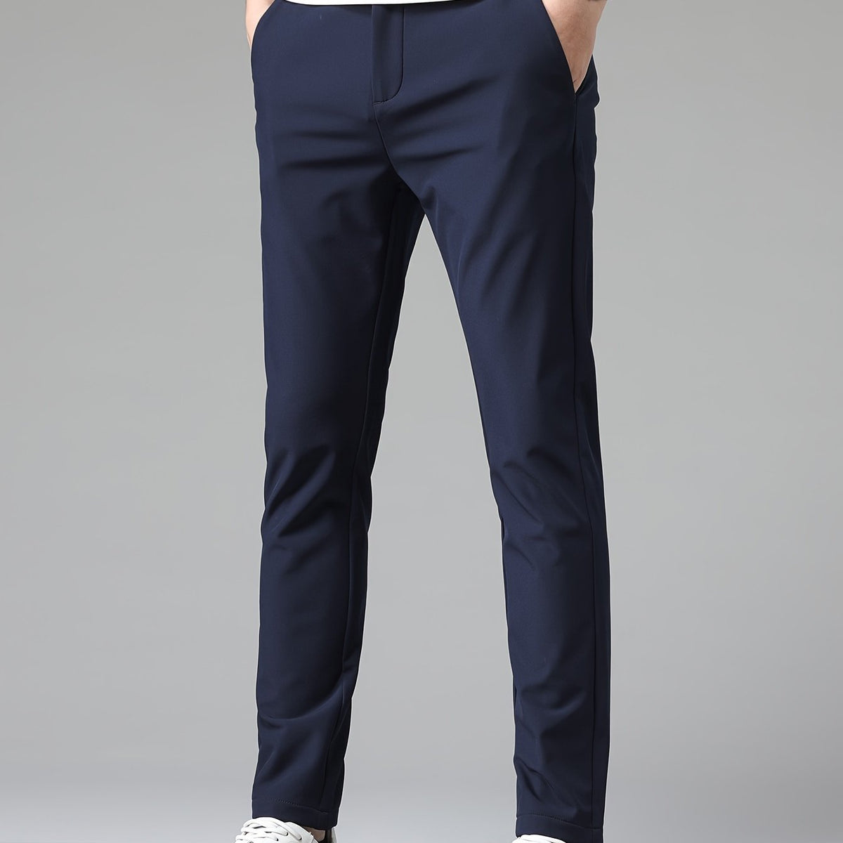Men's Slim Fit Stretch Pants with Straight Leg