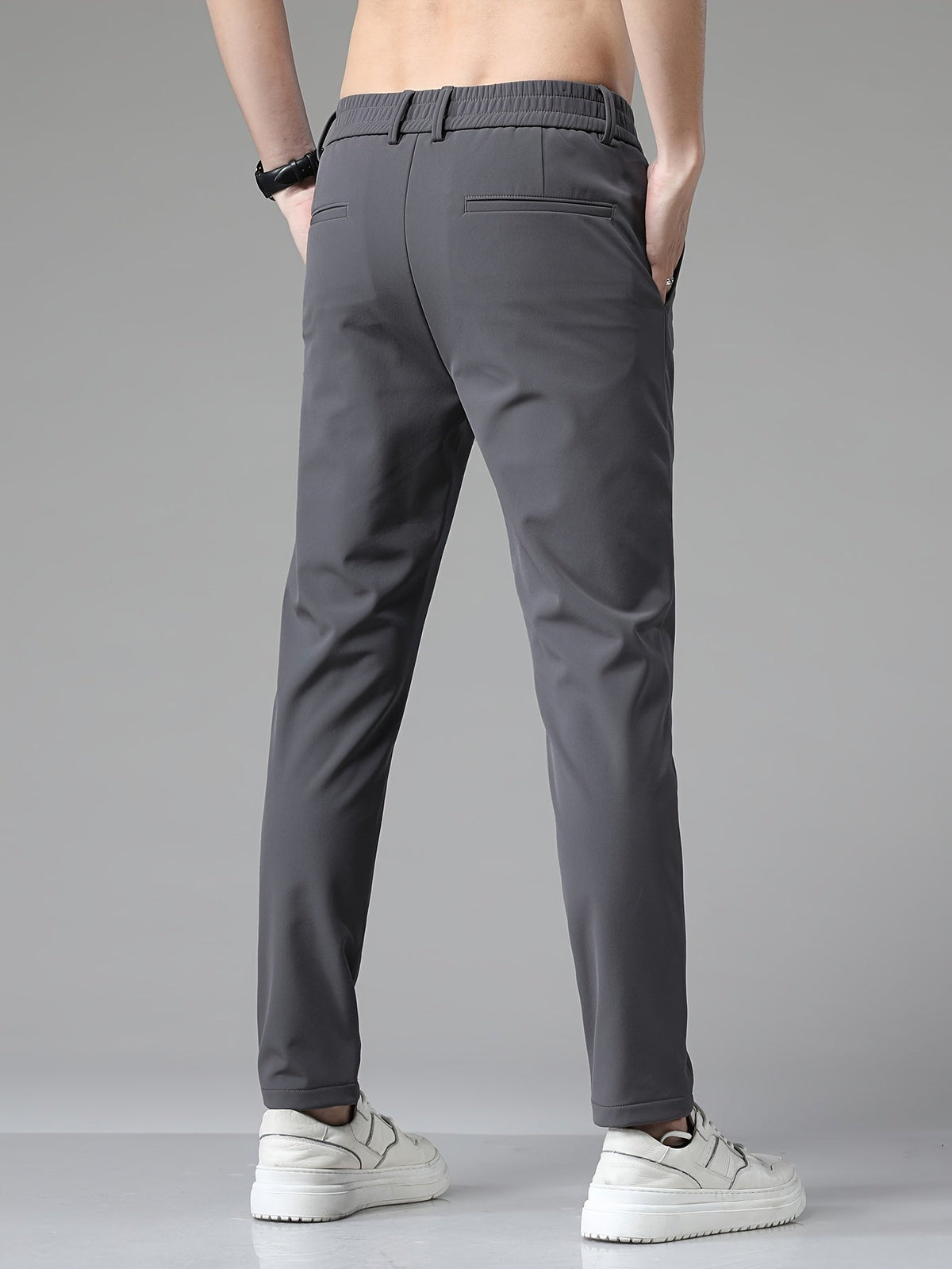 Men's Slim Fit Stretch Pants with Straight Leg