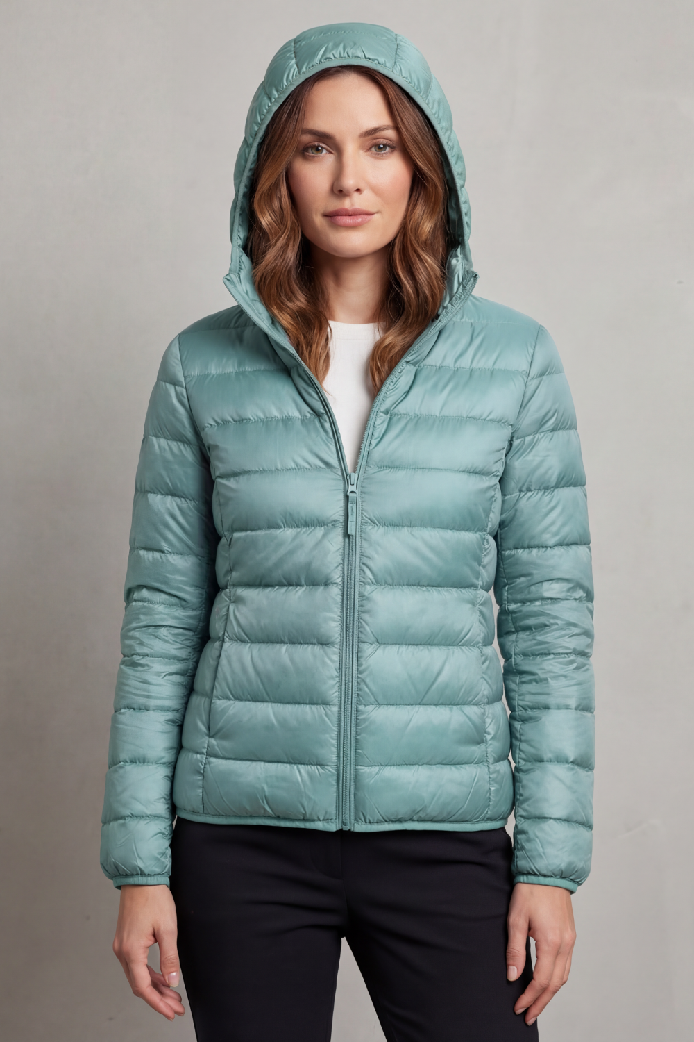 Women's Hooded Puffer Jacket – Lightweight & Packable