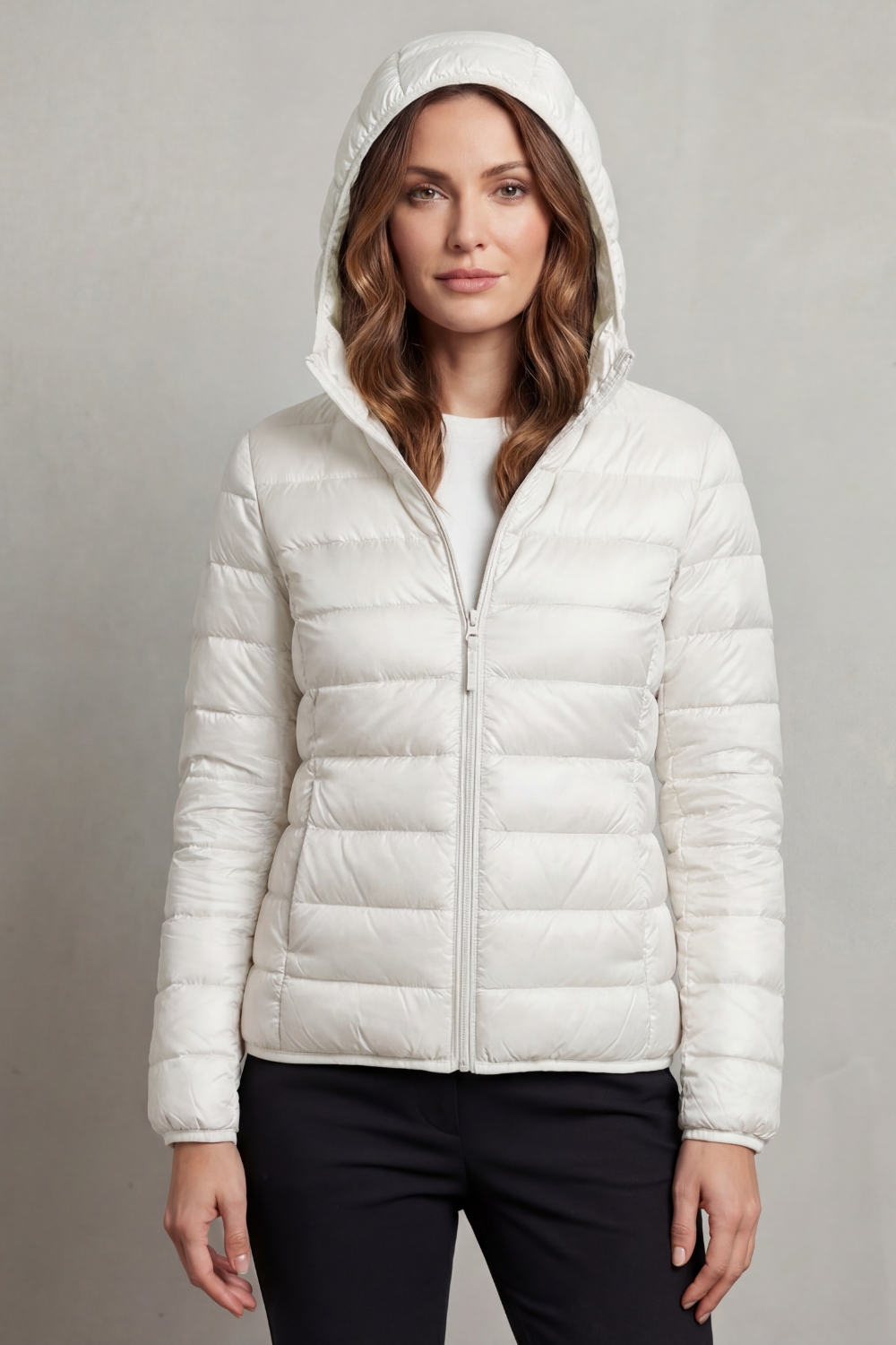 Women's Hooded Puffer Jacket – Lightweight & Packable