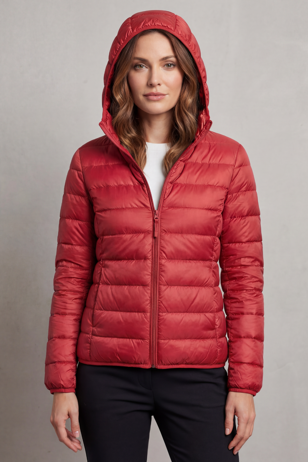 Women's Hooded Puffer Jacket – Lightweight & Packable