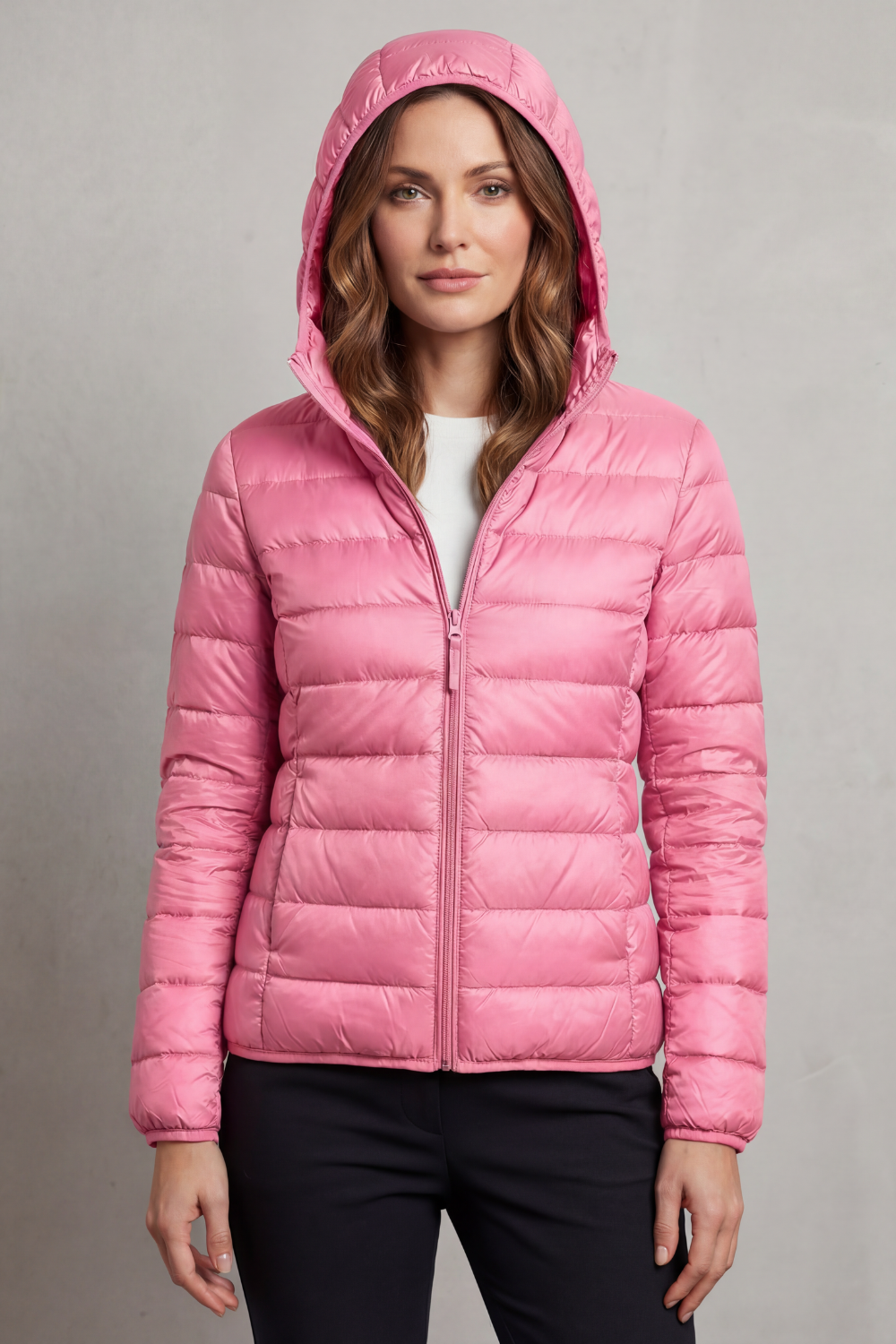 Women's Hooded Puffer Jacket – Lightweight & Packable