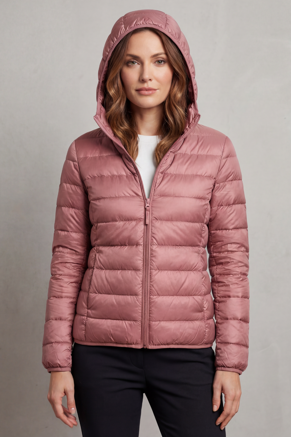 Women's Hooded Puffer Jacket – Lightweight & Packable