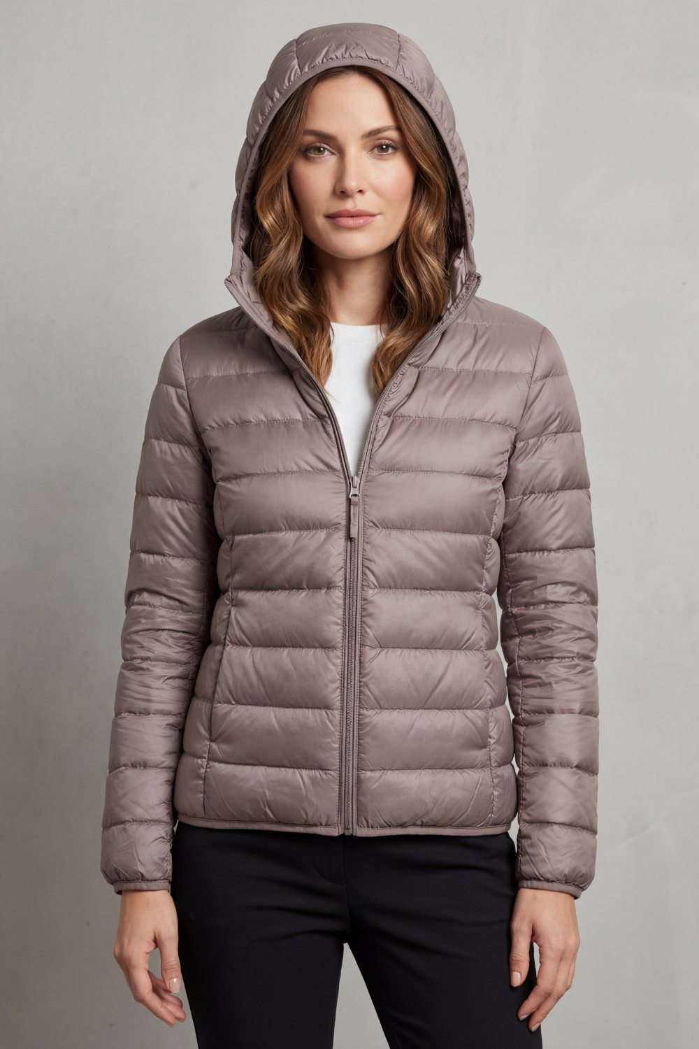 Women's Hooded Puffer Jacket – Lightweight & Packable