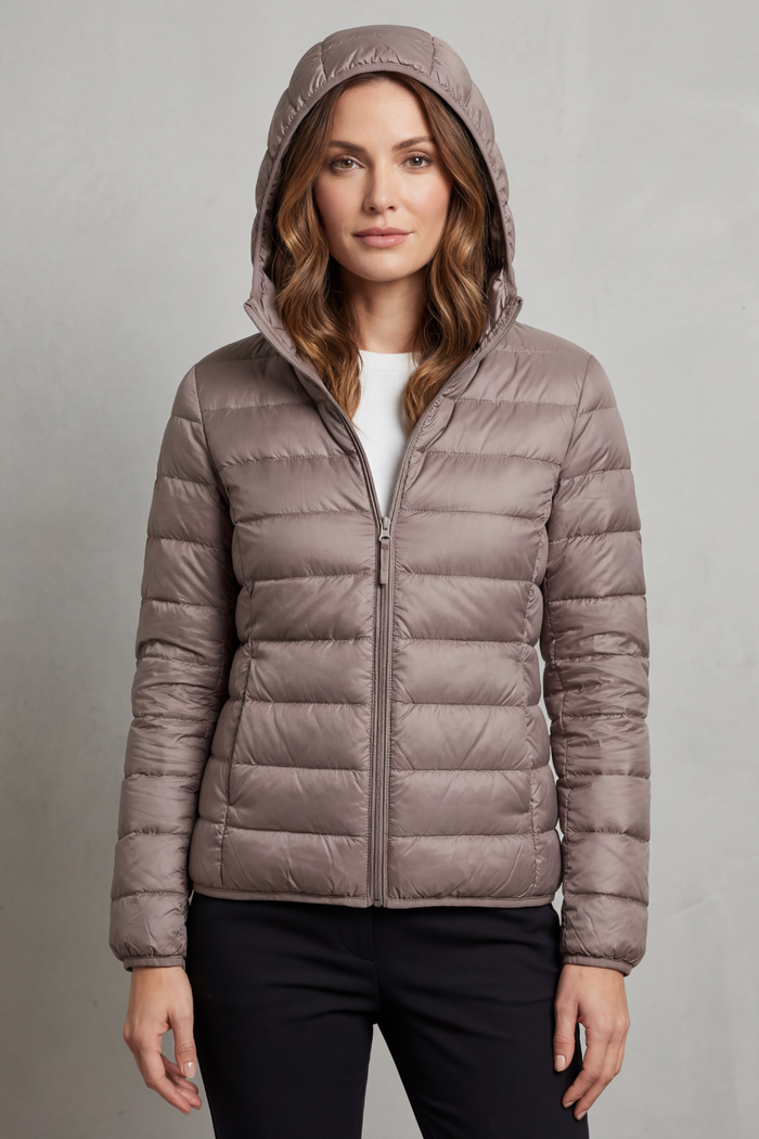 Women's Hooded Puffer Jacket – Lightweight & Packable