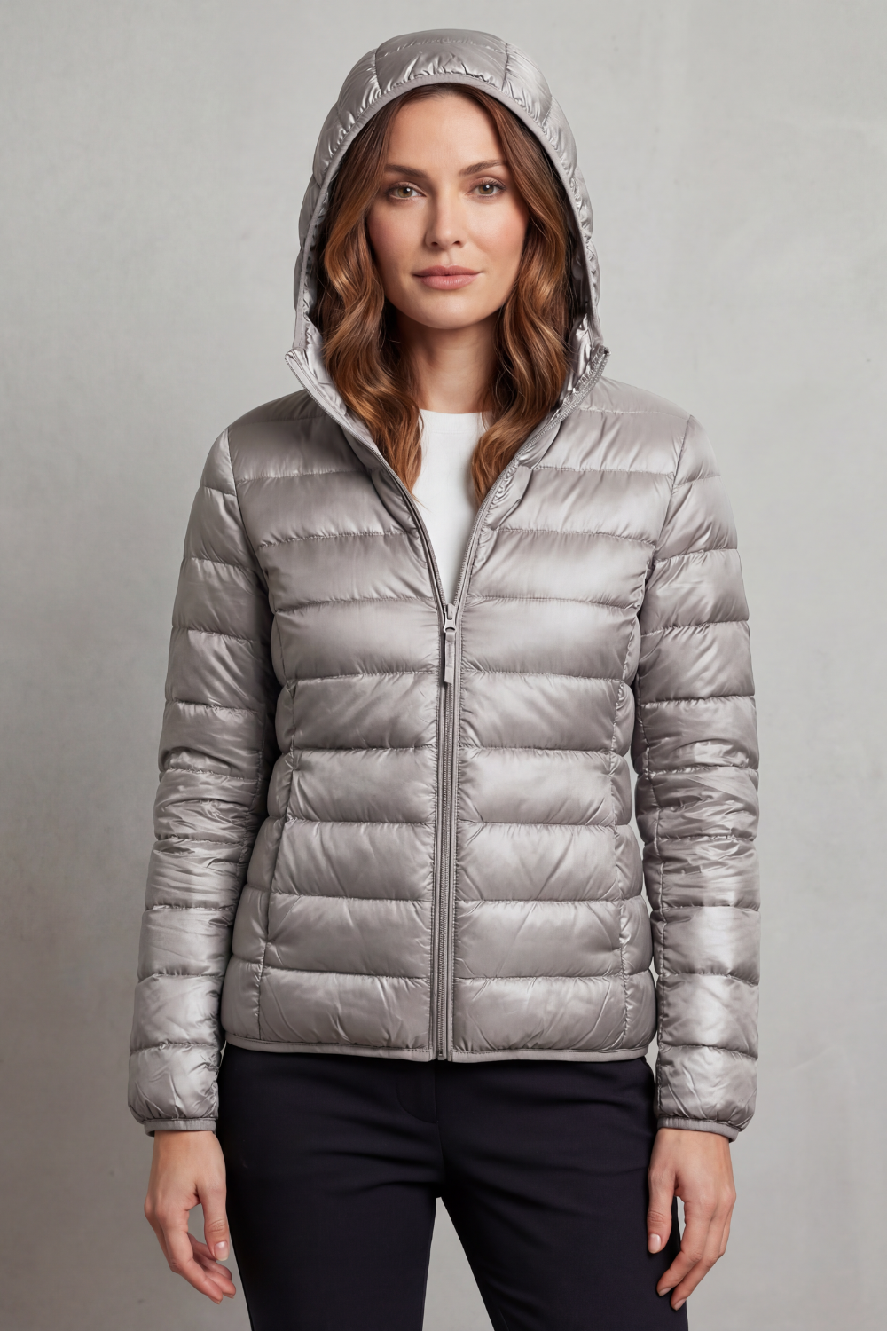 Women's Hooded Puffer Jacket – Lightweight & Packable