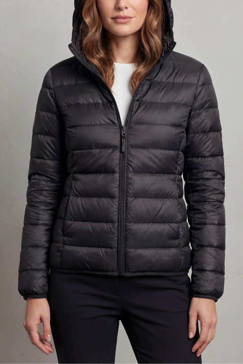 Women's Hooded Puffer Jacket – Lightweight & Packable