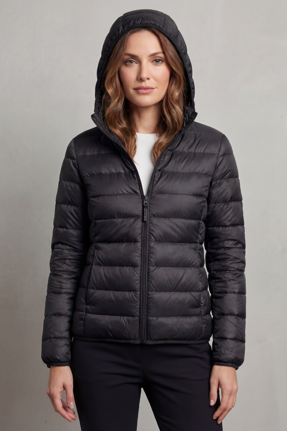 Women's Hooded Puffer Jacket – Lightweight & Packable