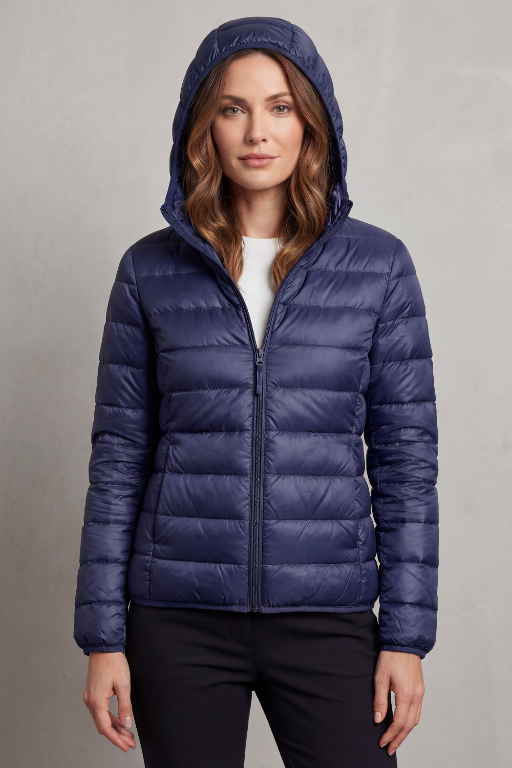 Women's Hooded Puffer Jacket – Lightweight & Packable