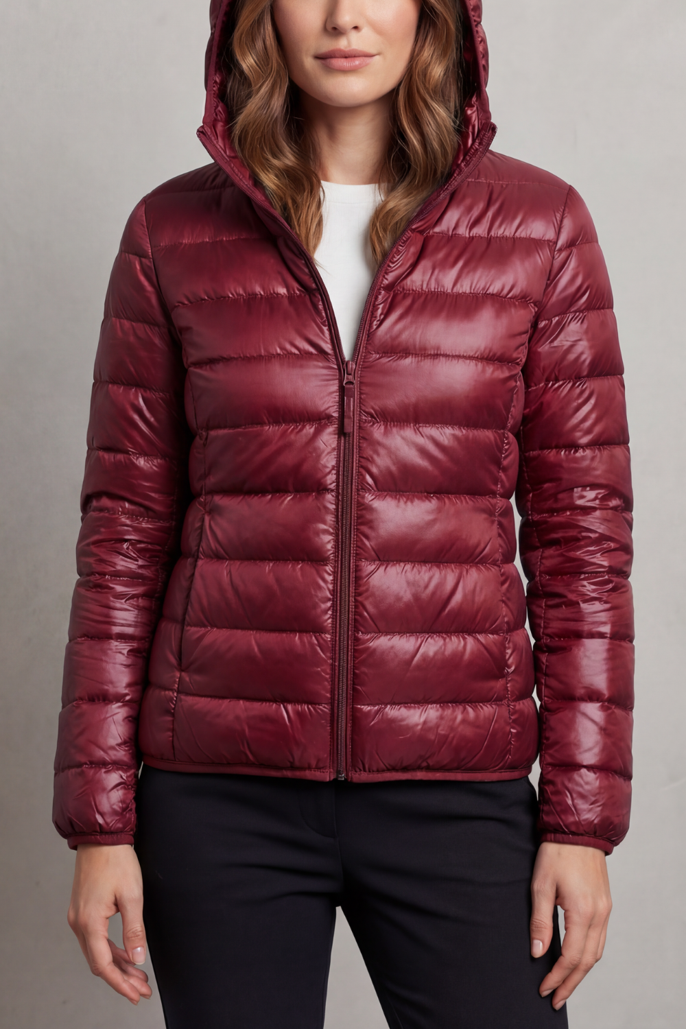 Women's Hooded Puffer Jacket – Lightweight & Packable