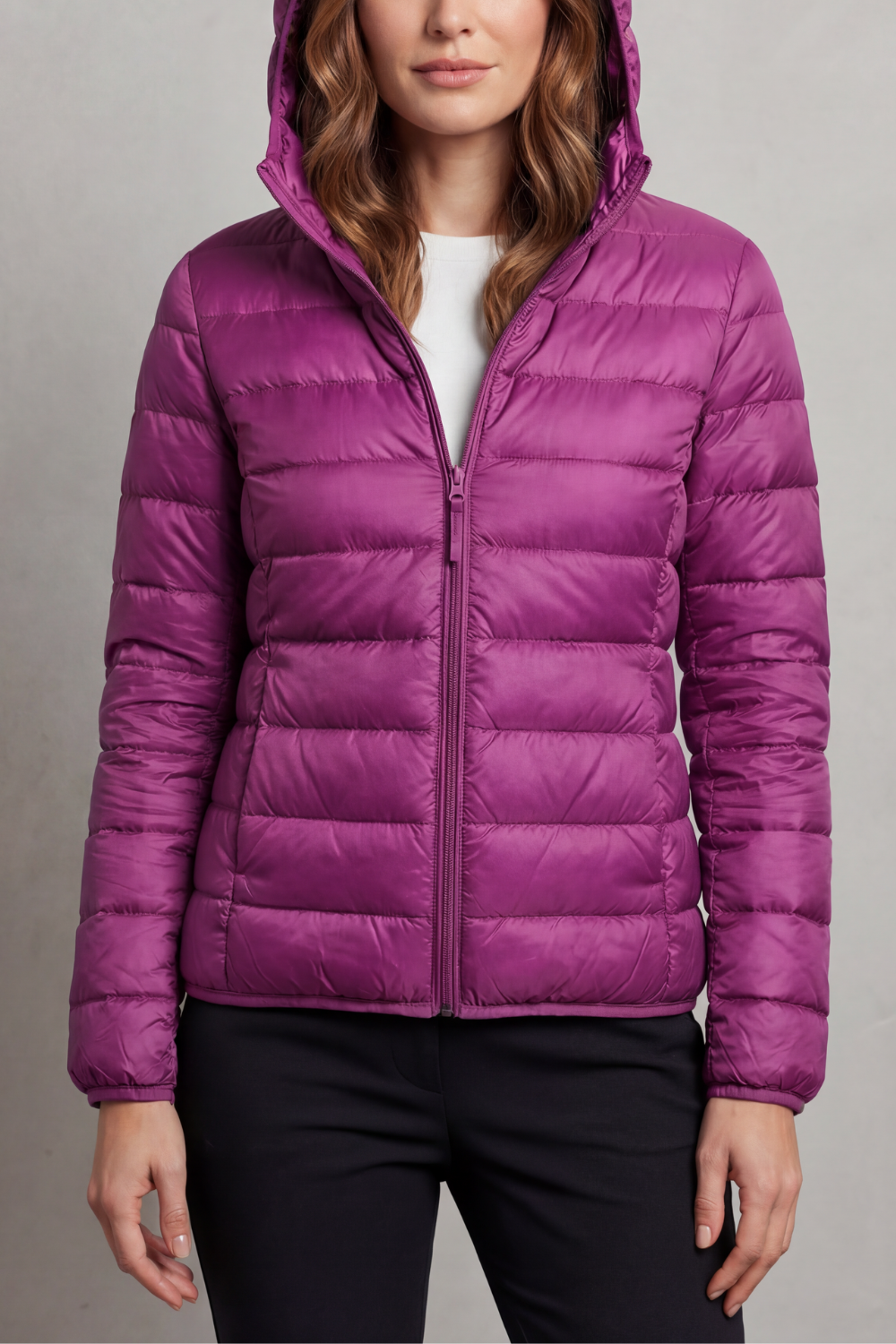 Women's Hooded Puffer Jacket – Lightweight & Packable