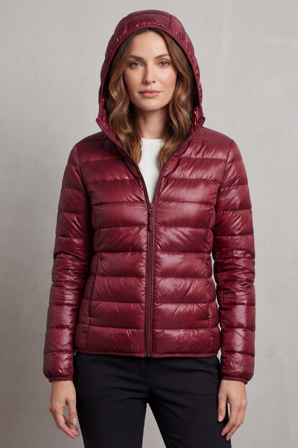 Women's Hooded Puffer Jacket – Lightweight & Packable