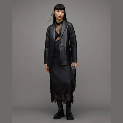 Black Single-Breasted Blazer Jacket