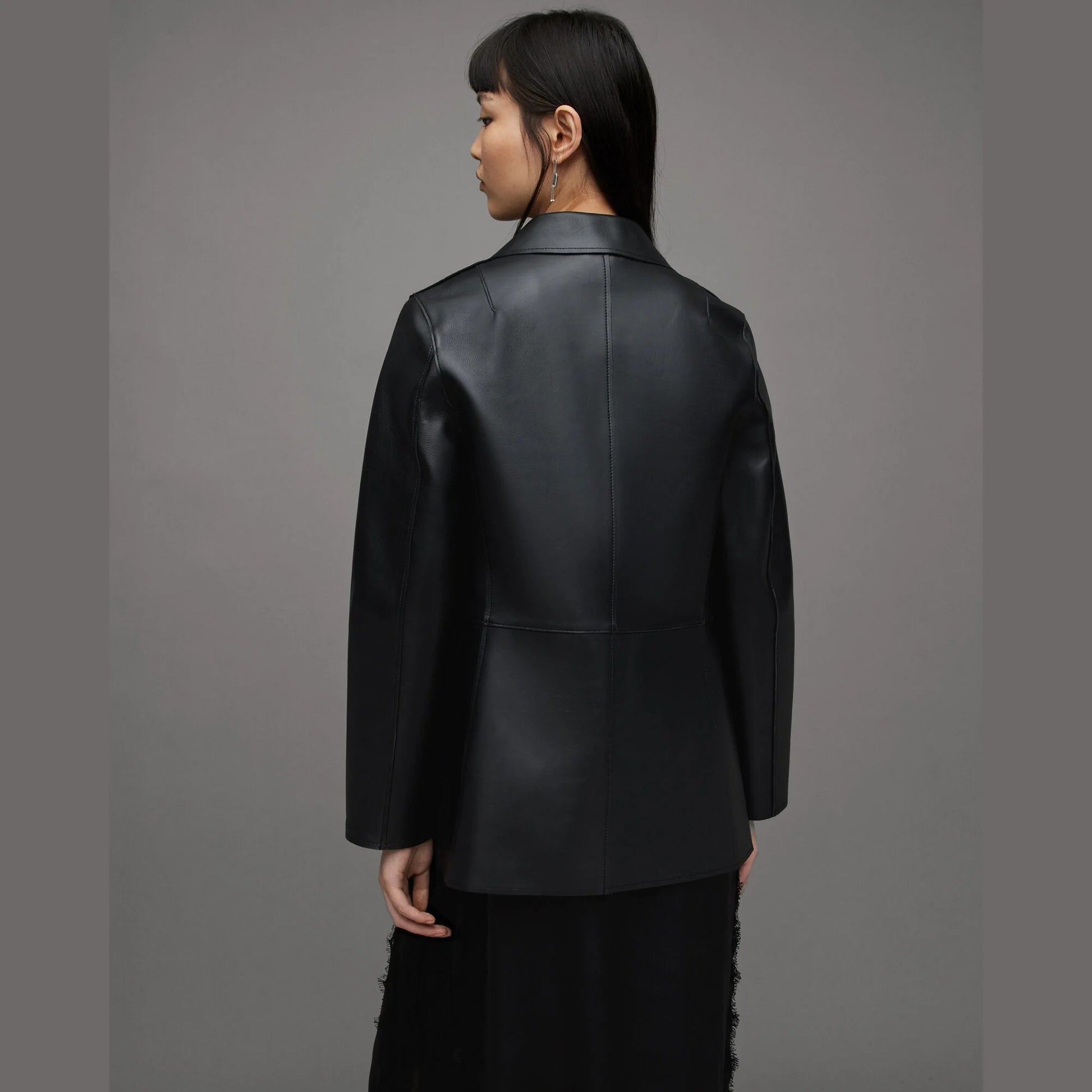 Black Single-Breasted Blazer Jacket