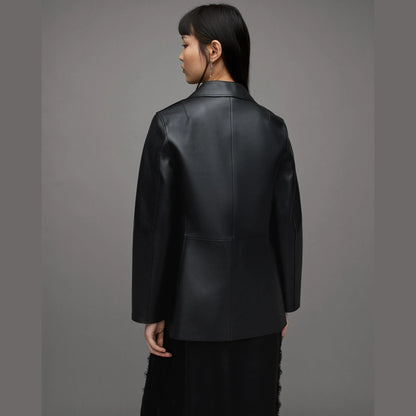 Black Single-Breasted Blazer Jacket