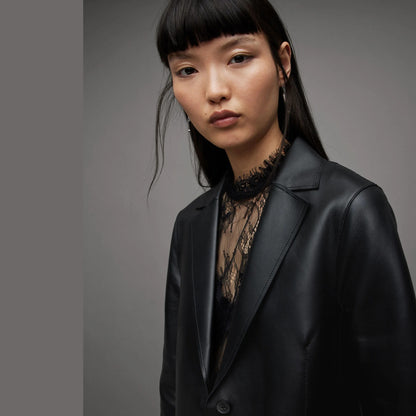 Black Single-Breasted Blazer Jacket
