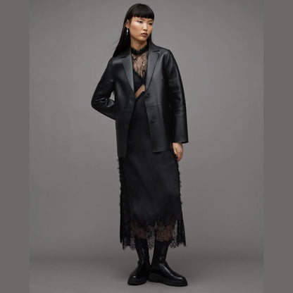 Black Single-Breasted Blazer Jacket