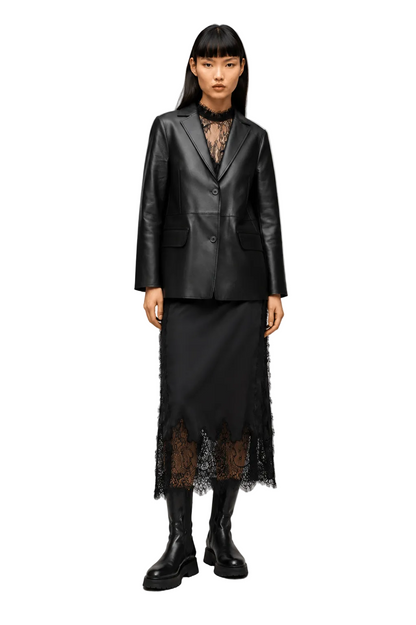 Black Single-Breasted Blazer Jacket