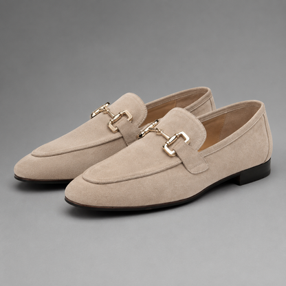 Men's Suede-Look Horsebit Slip-On Loafers