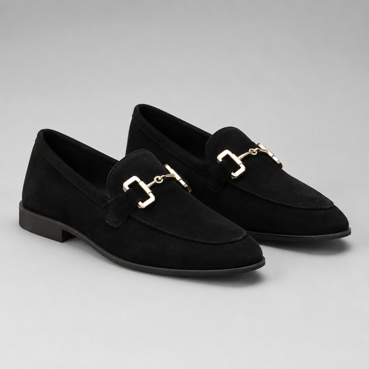 Men's Faux Suede Horsebit Slip-On Loafers