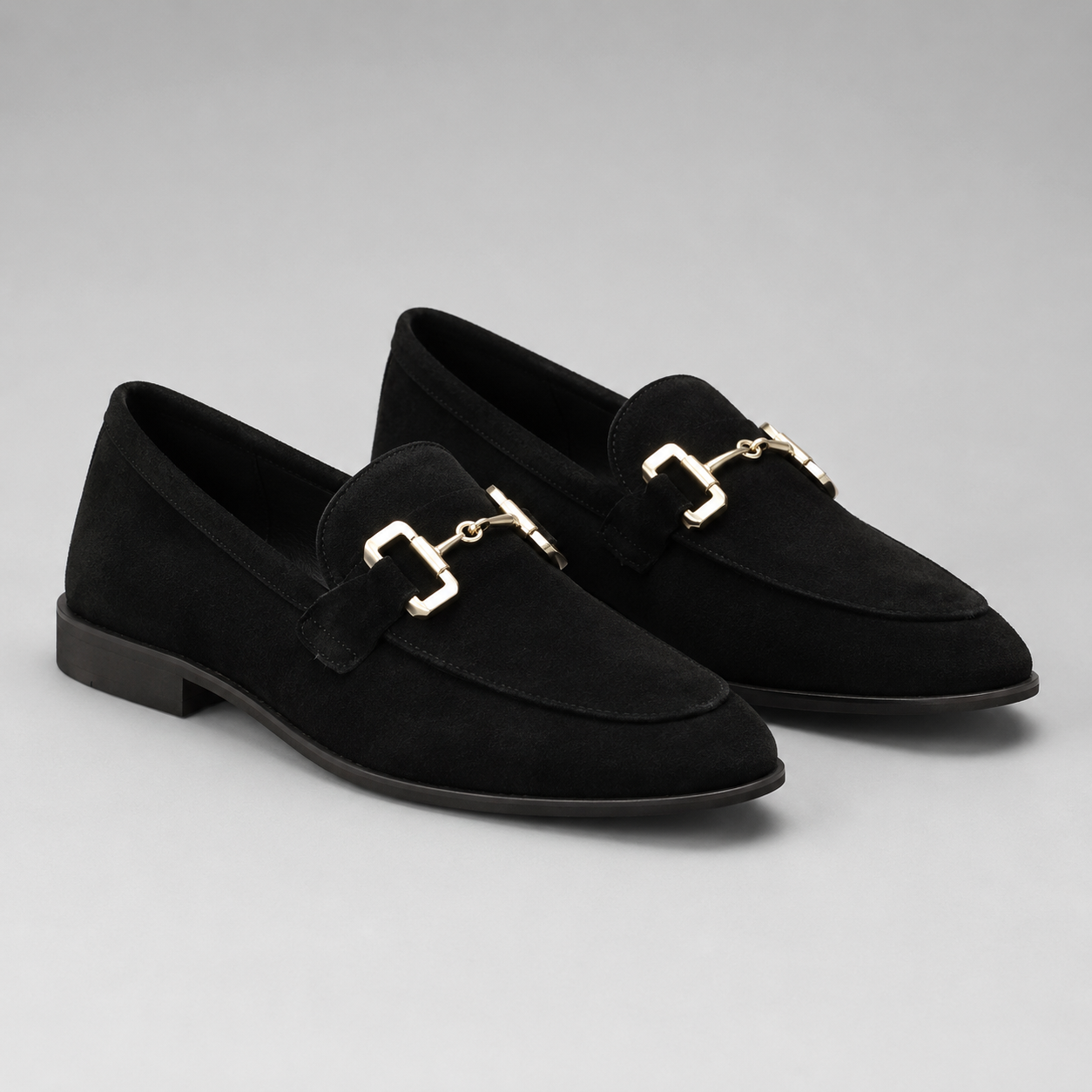 Men's Suede-Look Horsebit Slip-On Loafers