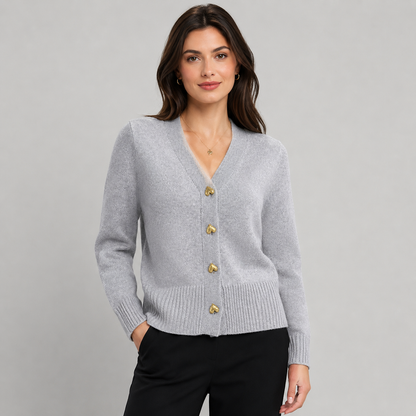 Women's Button-Front Knit Cardigan
