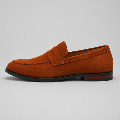 Men's Suede-Look Penny Loafers