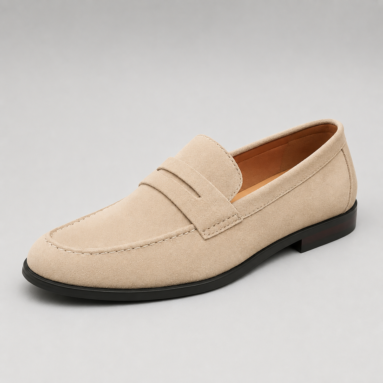 Men's Suede-Look Penny Loafers