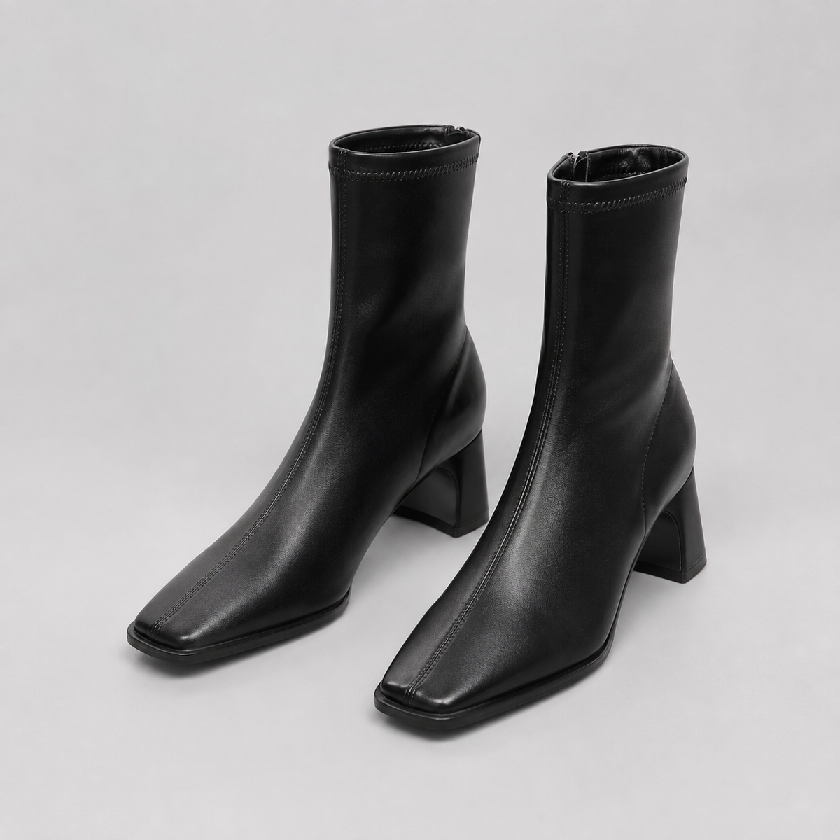 Women's Ankle Boots Square Toe Block Heel