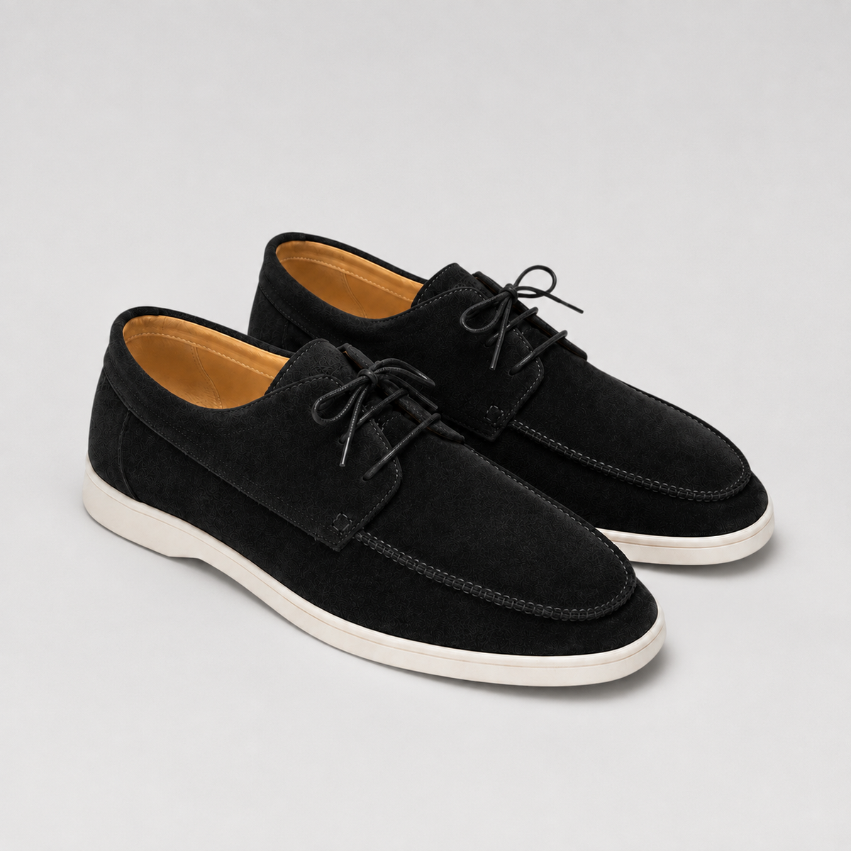 Men's Faux Suede Lace-Up Moccasins
