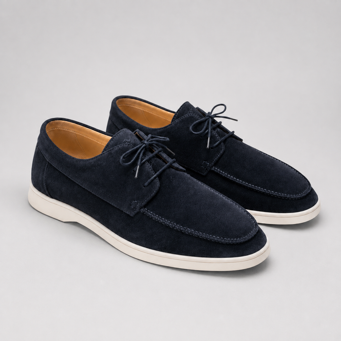 Men's Faux Suede Lace-Up Moccasins
