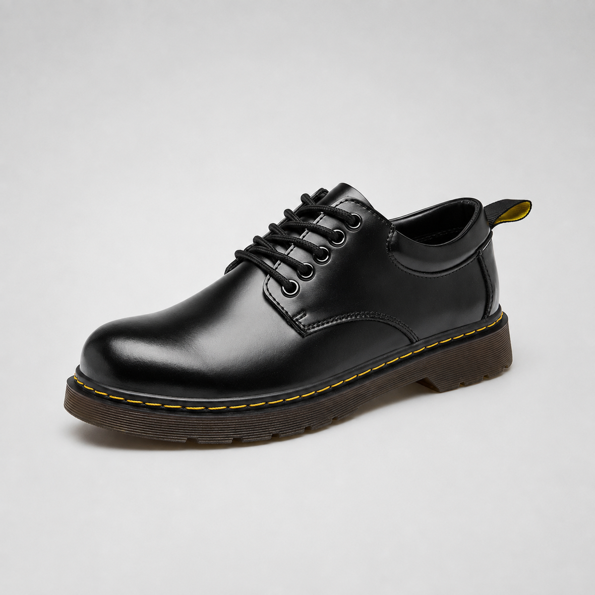 Men's Chunky Lace-Up Faux Leather Derby Shoes
