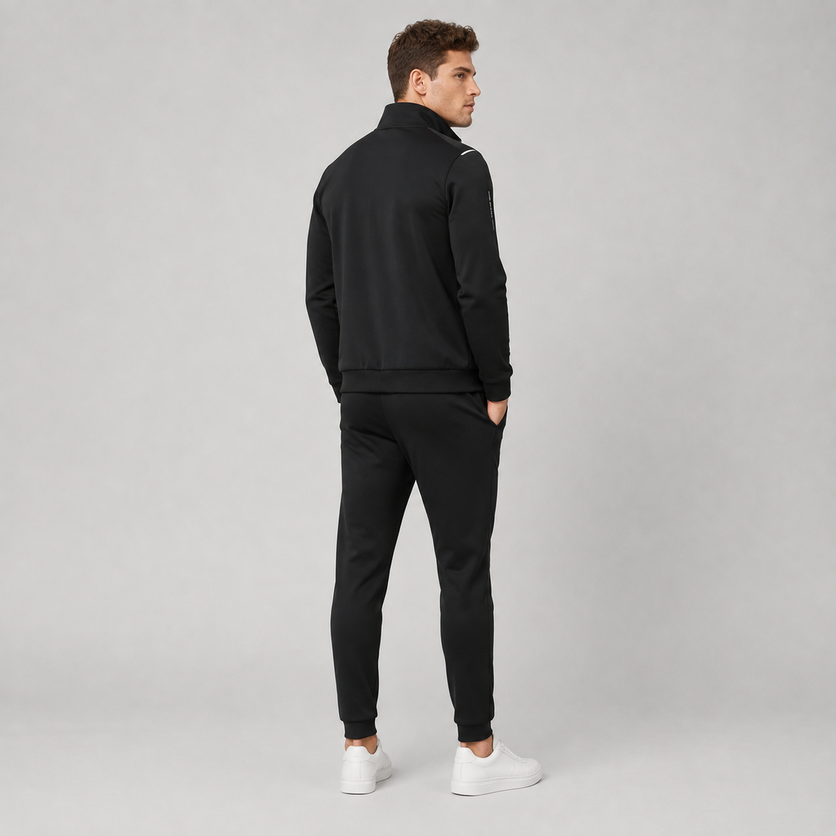 Men's Tracksuit Set Zip Up Stand Collar