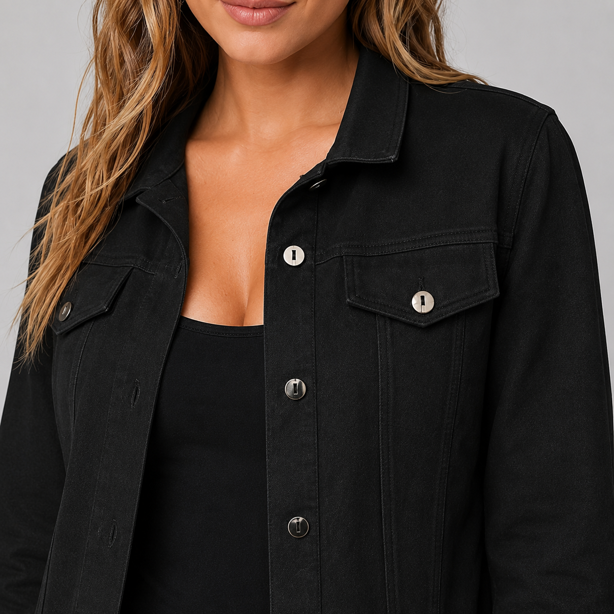 Women's Suede-Look Trucker Jacket