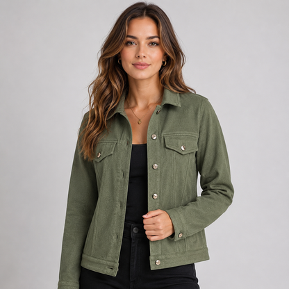Women's Suede-Look Trucker Jacket