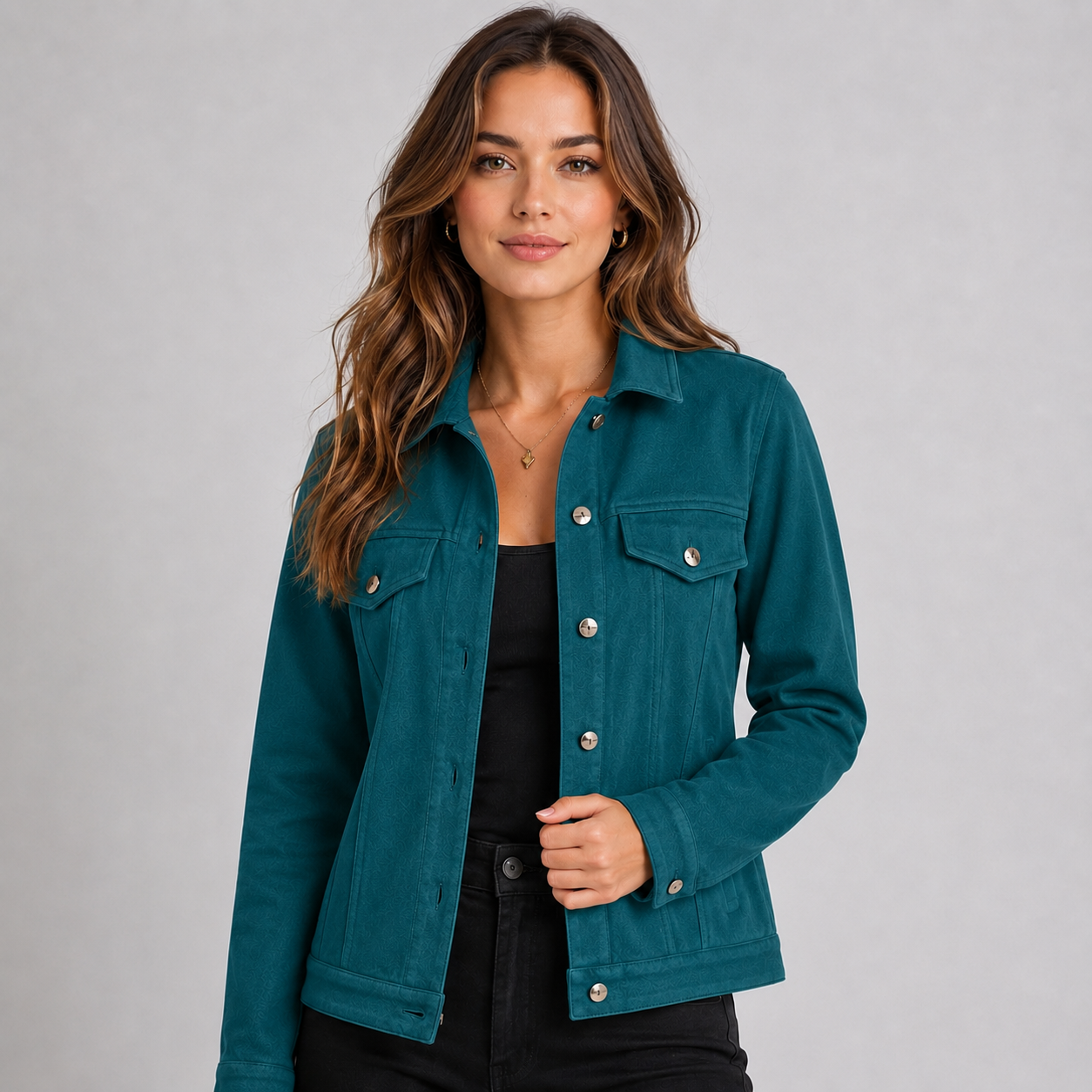 Women's Suede-Look Trucker Jacket
