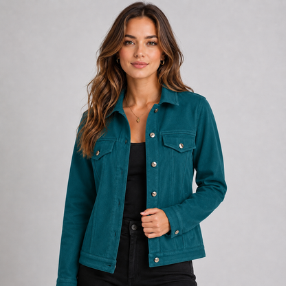 Women's Suede-Look Trucker Jacket