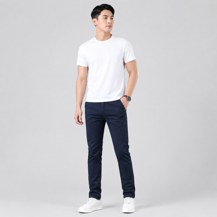 Men's Slim Fit Work Pants with Straight Leg