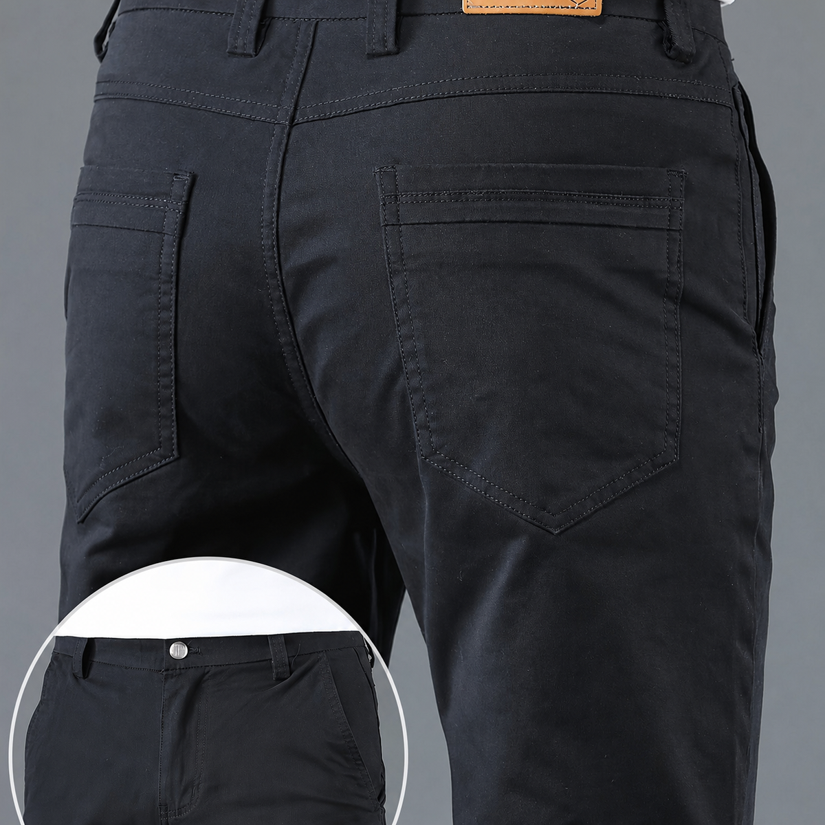 Men's Slim Fit Work Pants with Straight Leg